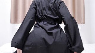POV: Watch Your Hijabi Cutie Tease in a Black Abaya