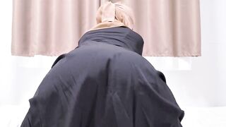 POV: Watch Your Hijabi Cutie Tease in a Black Abaya