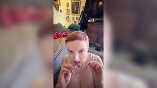 Redhead stepmom sucks step sons Monster Ramrod