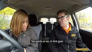 KIKI MINAJ The Brirtish Ebony Pornstar and her 1st Driving Lesson - Fake Driving School