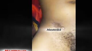 A big black rod making a hot African beauty moan passionately