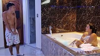 Couple Having Sex in the Jacuzzi in Taskmaster Bedroom - Savannah Watson