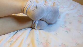 sexy little immodest white ankle socks