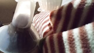 MILF pumps big tits