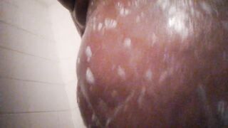 Soap dripping down Butt