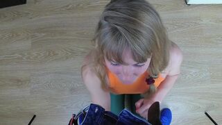 THEY MEET ONE TIME GREATER AMOUNT! His stepsister loves to suck a jock and cum swallow. POV
