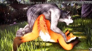 Black Werewolf bangs and creampie cute Yiff Foxy, hot twat lick- Wild Sin