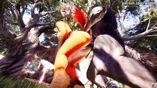 Black Werewolf bangs and creampie cute Yiff Foxy, hot twat lick- Wild Sin