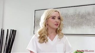 Aria Sloane takes her bf to a nuru massage with her lesbian ex girlfriend Lexi Lore as masseuse.The blonde honey oiled 'em up then rides his big penis