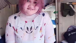 Lewd teen get milkywayed on a teach trip