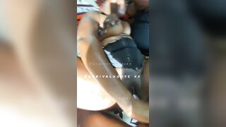 POV backshots with two ebony college roommates