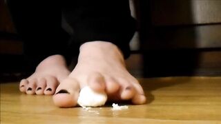 Soft Marshmallow Crushes GTS with Black Nail Polish