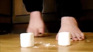 Soft Marshmallow Crushes GTS with Black Nail Polish