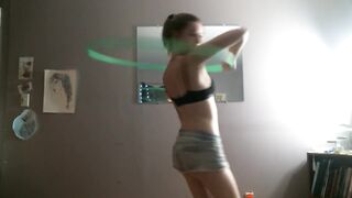 Hula Hoop Disrobe Tease