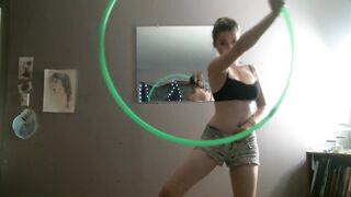 Hula Hoop Disrobe Tease