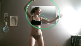 Hula Hoop Disrobe Tease