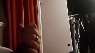 Hard jerk and cum before couch