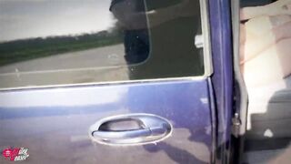 Submissive Whore Blindfolded, Exposed and Used While Driving on the Highway!