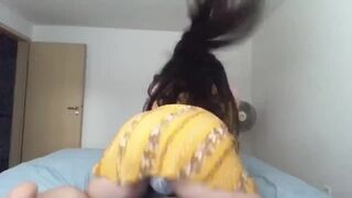 BIG BOOTY LATINA TWERKING IN YELLOW SUNDRESS - ALEXISWHITE