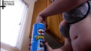 Small Stud in a Pringles Can Vore Giantess