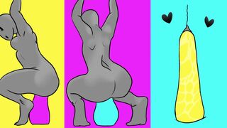 animated hotty taking toy up ass