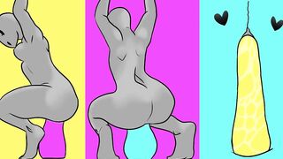 animated hotty taking toy up ass