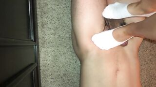Little White Socks Trampling Schlong and Balls