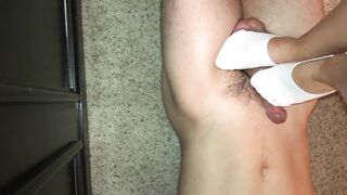 Little White Socks Trampling Schlong and Balls