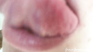 Tongue saliva throat fetish