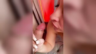 Big TITTIES amateur Latin makes BWC deepthroat & oral sex-sex