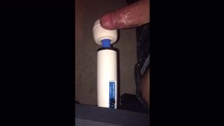 Magic wand use compilation solo male and w/ wife, cumshots & a slow motion