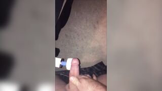 Magic wand use compilation solo male and w/ wife, cumshots & a slow motion