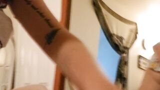 Fucking myself in front of mirror