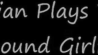 Lesbian plays with her bound girlfriend