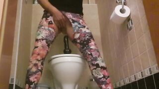Banging my fresh black friend on the latrine
