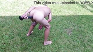 servenaked in peniscage outdoor got enema proove with petite and big dildo in ass ready for gaysex