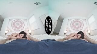 UP CLOSE VR - Lulu Chu Lacy Lingerie Date Talk Leads To Close Up Hard POV Interracial Screw