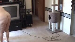 BBW vacuuming in the Stripped A lot of big booty bending over shots - Not HD