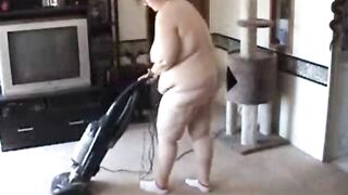 BBW vacuuming in the Stripped A lot of big booty bending over shots - Not HD
