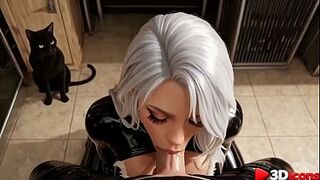 Felicia Hardy a black cat, let a cop bang her so hard this man didn't even arrest her [AI]
