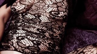 Solo milf masturbation with big corpulent sex toy