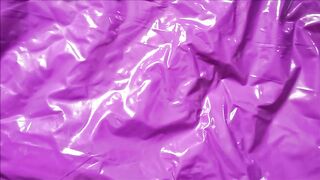 Putting on long Latex opera gloves