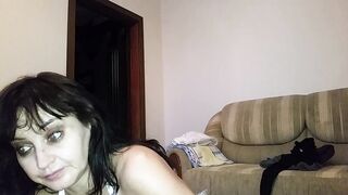 Young flooded with sperm older Alina Tumanova face, hair and eyes