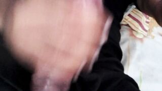 Moaning and filthy talk while masturbating, edging and wanking big penis