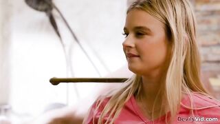 Masseuse Sky Wonderland denied the clients plead for cancellation.The big breasts golden-haired gives him a nuru massage service where she lets him bang her.