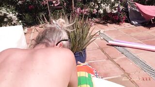 Rencounter Hawt Mature MILF Maggie Moon at the Hotel Pool
