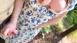 HANDJOB in PUBLIC - Stranger Woman Caught me Masturbating and Makes Me Cum!