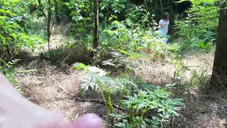 HANDJOB in PUBLIC - Stranger Woman Caught me Masturbating and Makes Me Cum!