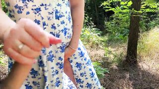 HANDJOB in PUBLIC - Stranger Woman Caught me Masturbating and Makes Me Cum!