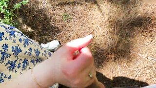HANDJOB in PUBLIC - Stranger Woman Caught me Masturbating and Makes Me Cum!